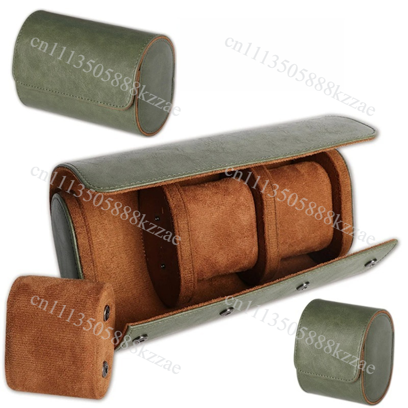 Watch Travel Roll Case 3 Slots Leather - For Men Women Leather Watch Roll