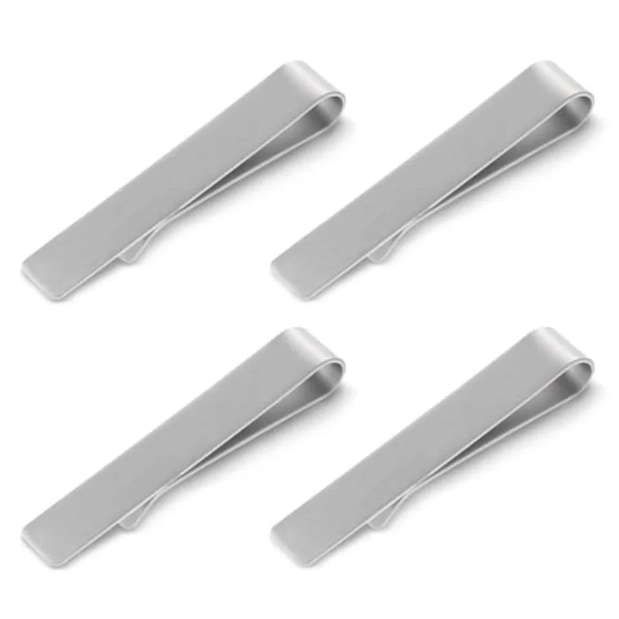 Tie Clip Bar Set Stainless Steel - 4 Pcs Stainless Steel Tie Clips,