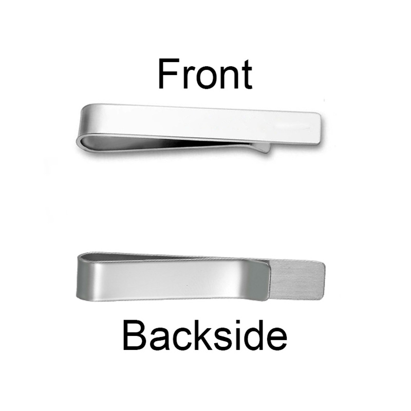 Stainless Steel Engraved Name  - огляд і ціна Tie Clip Bar Set Stainless Steel