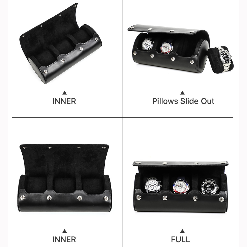 CONTACT'S FAMILY 1/2/3/4 Slots - огляд і ціна Watch Travel Roll Case 3 Slots Leather