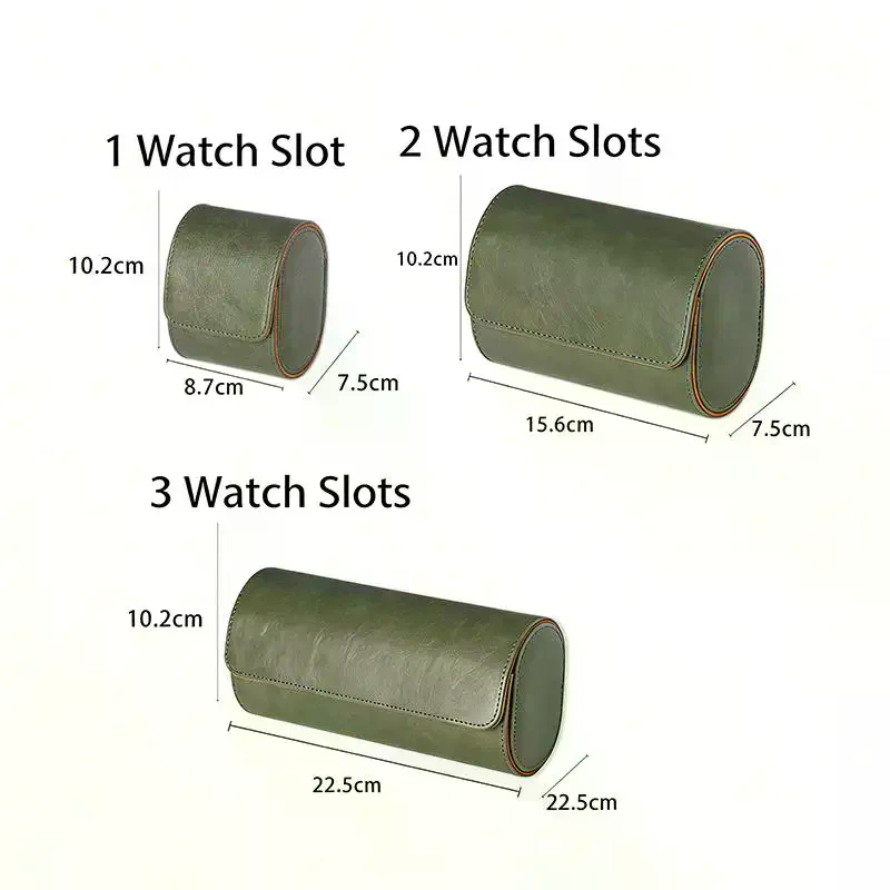 Leather Watch Roll 1 2 3 Slots - огляд і ціна Watch Travel Roll Case 3 Slots Leather