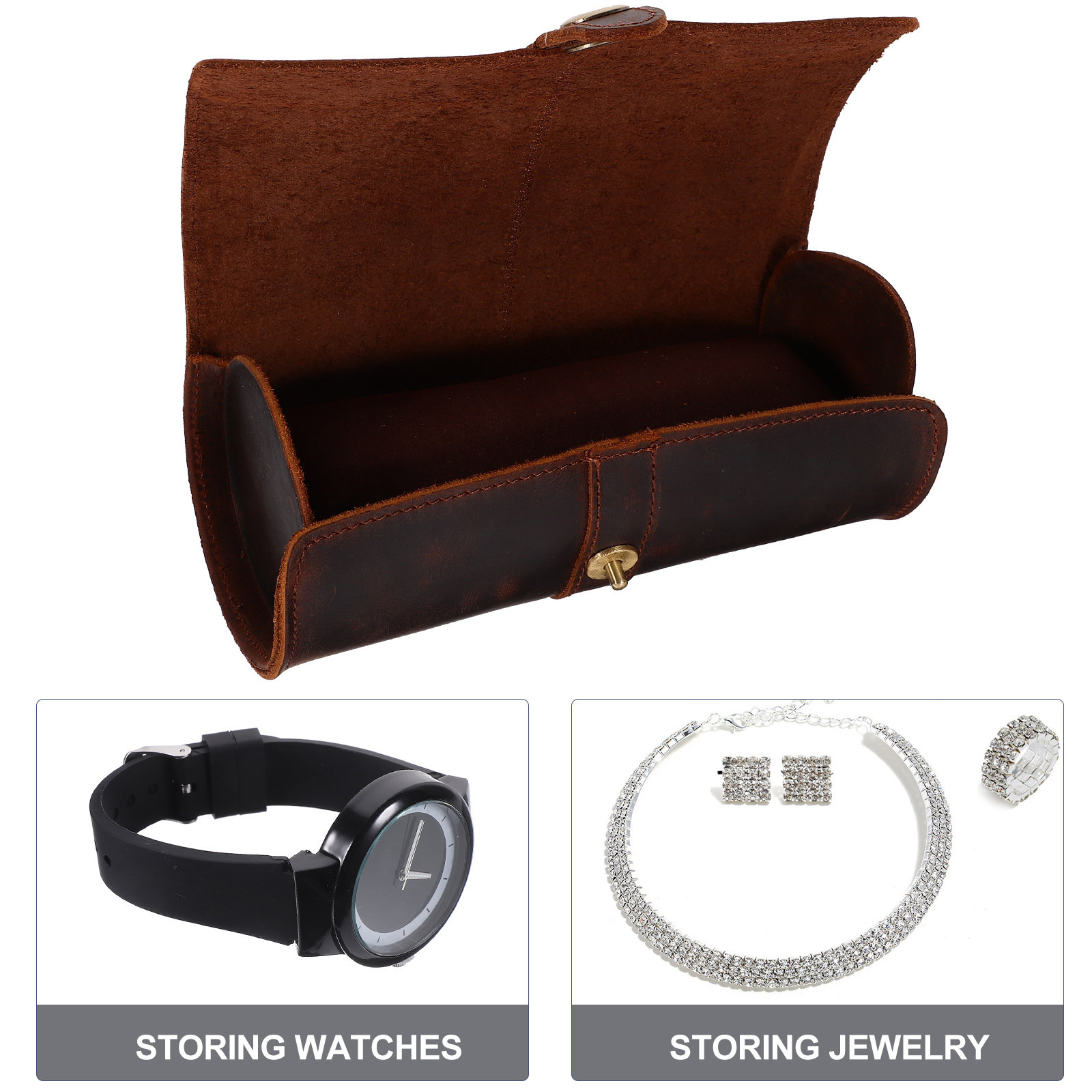 3 Slots Watch Roll Case Organi - огляд і ціна Watch Travel Roll Case 3 Slots Leather