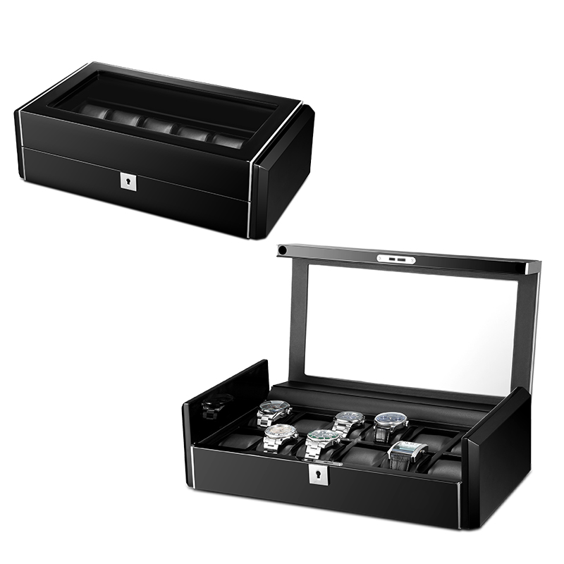 Embers Handmade Black Fashion  - огляд і ціна Watch Display Storage Box Carbon Fiber