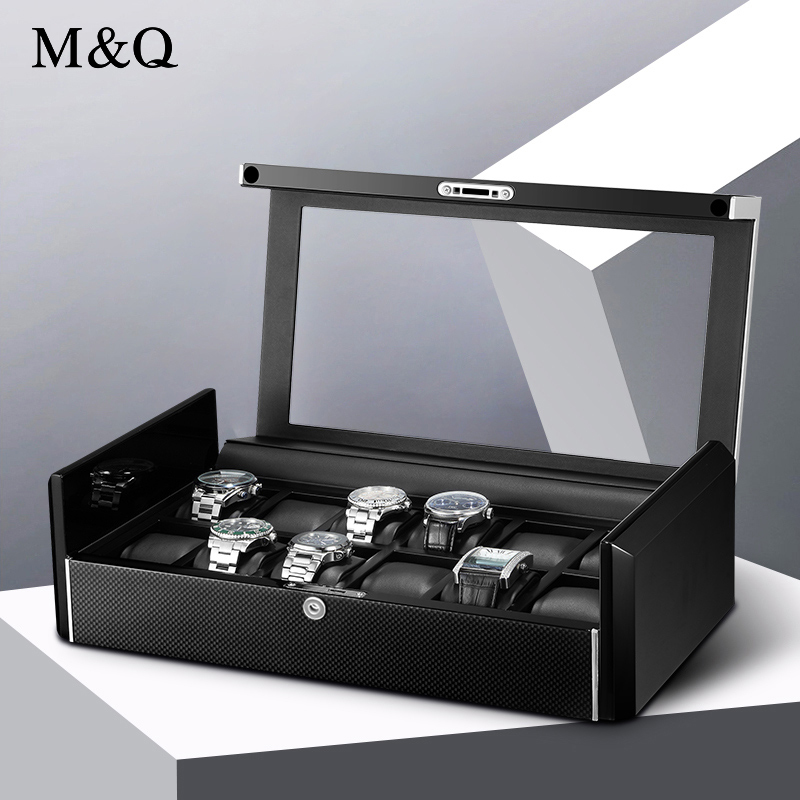 M&Q Men Carbon Fiber Watch Sto - огляд і ціна Watch Display Storage Box Carbon Fiber