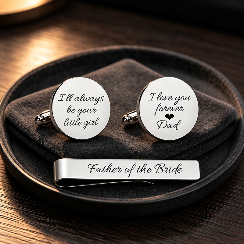 Stainless Steel Cufflinks and  - огляд і ціна Tie Clip Bar Set Stainless Steel