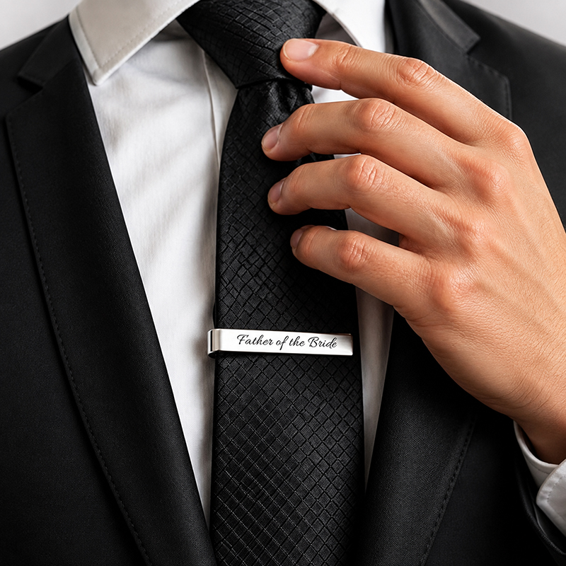 Stainless Steel Cufflinks and  - огляд і ціна Tie Clip Bar Set Stainless Steel