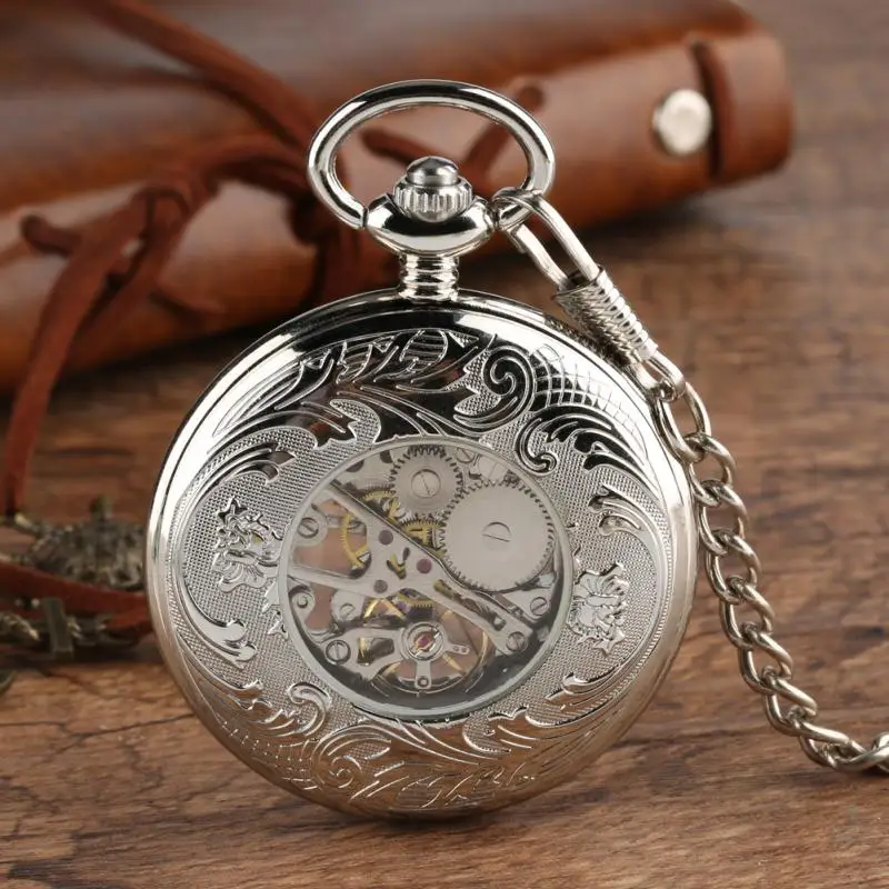 Vintage Hand Winding Mechanica - огляд і ціна Pocket Watch Mechanical Skeleton Vintage