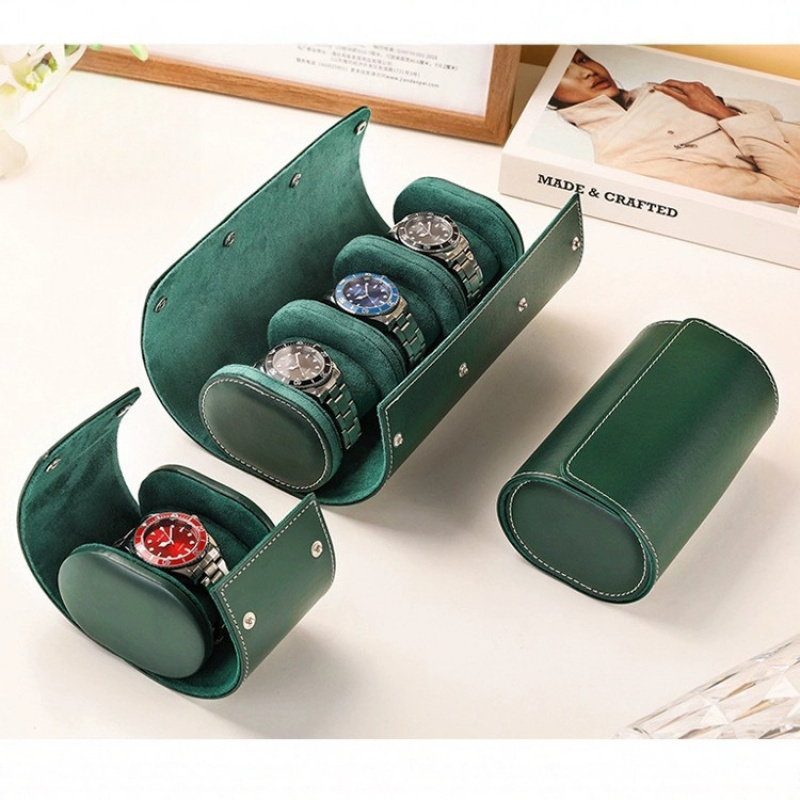 Watch Roll Storage Box Mechani - огляд і ціна Watch Travel Roll Case 3 Slots Leather