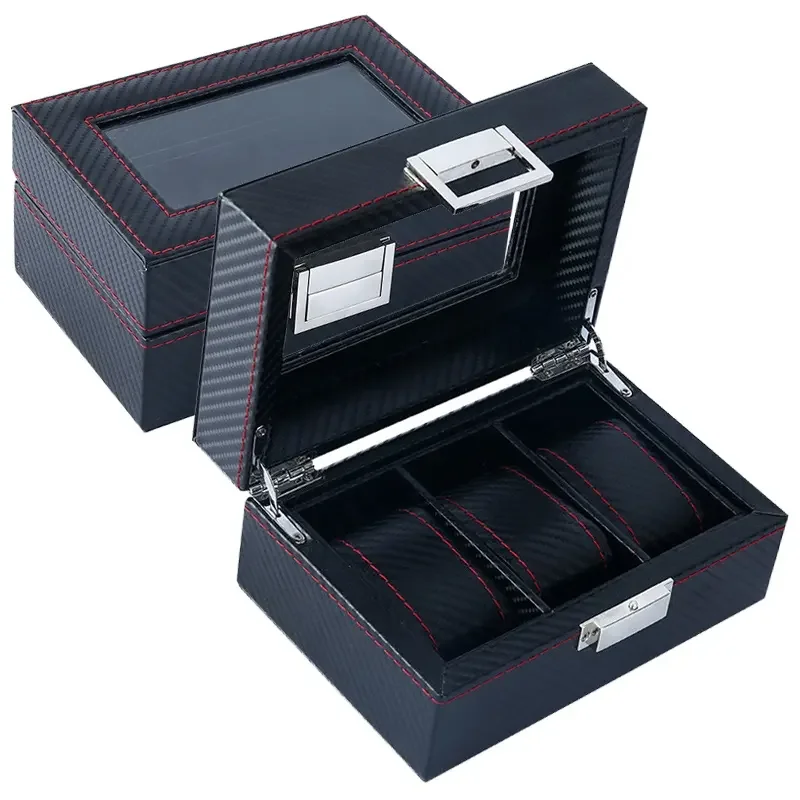 KSGM Fashion Style 5/6/10/12 P - огляд і ціна Watch Display Storage Box Carbon Fiber
