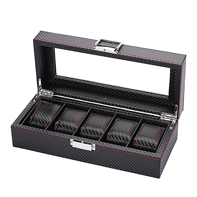 KSGM Fashion Style 5/6/10/12 P - огляд і ціна Watch Display Storage Box Carbon Fiber