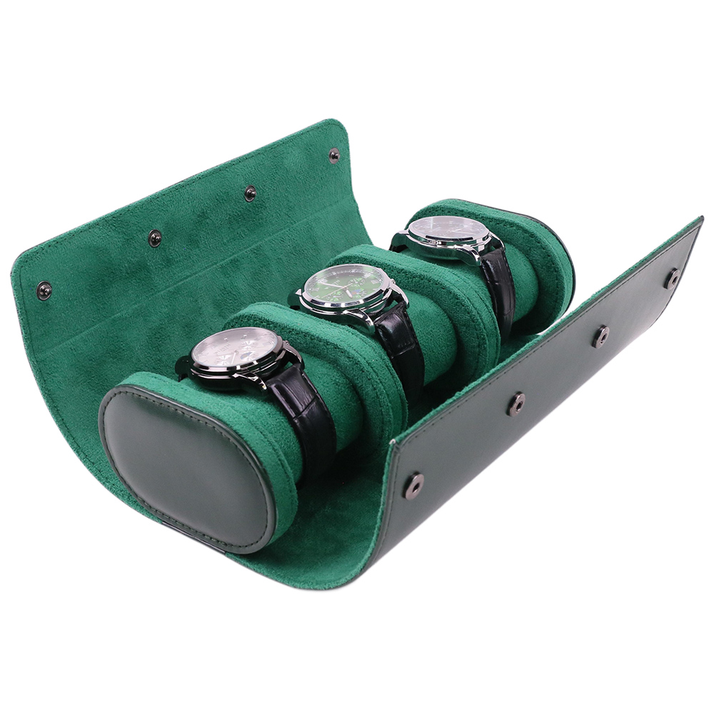 Luxury Portable 3 Slots PU Lea - огляд і ціна Watch Travel Roll Case 3 Slots Leather