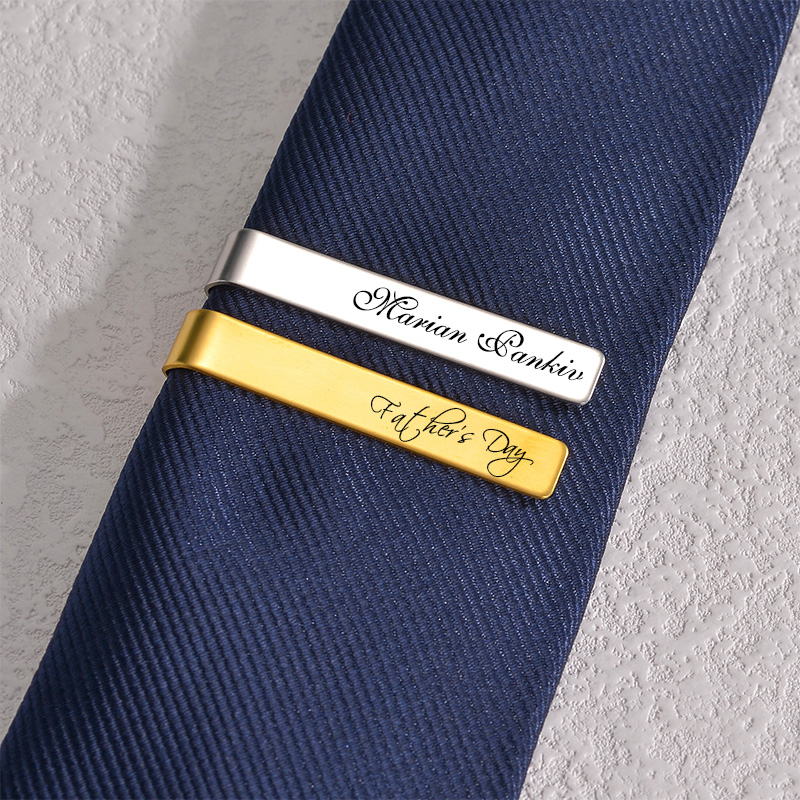 Afirstee Stainless Steel Engra - огляд і ціна Tie Clip Bar Set Stainless Steel