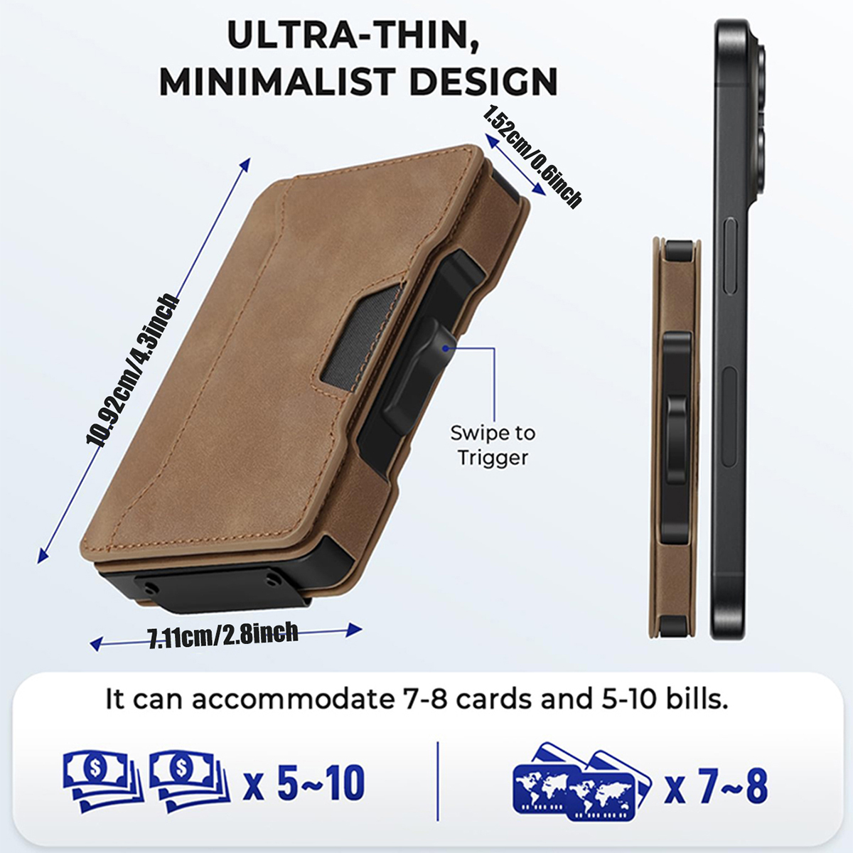 Minimalist Slim Men's Wallet w - огляд і ціна Money Clip Minimalist Rfid Blocking