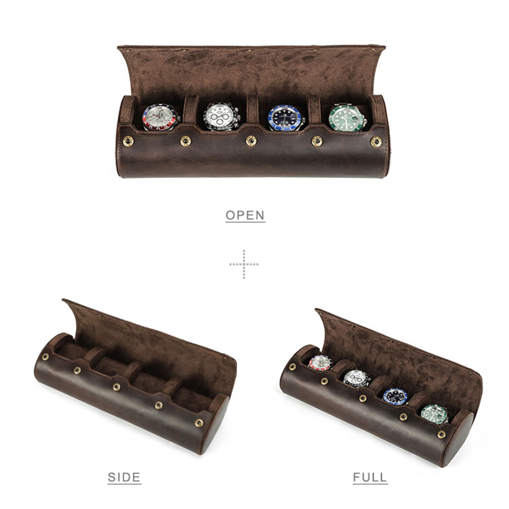 Vintage Genuine Leather 1/2/3/ - огляд і ціна Watch Travel Roll Case 3 Slots Leather