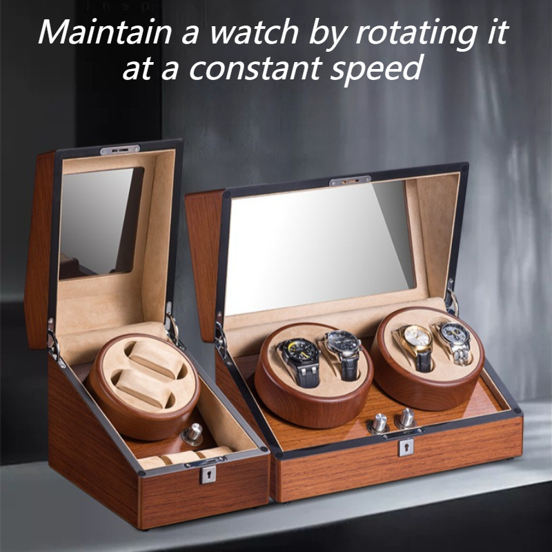 Automatic Watch Winders Wooden - огляд і ціна Watch Winder 4 Watches Automatic Silent