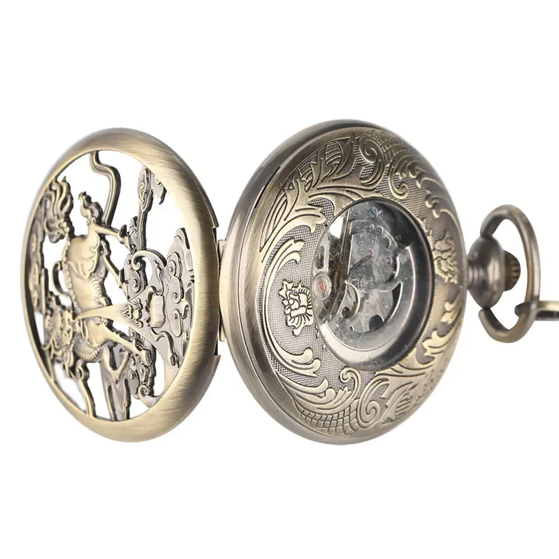 Retro Kylin Skeleton Men's Poc - огляд і ціна Pocket Watch Mechanical Skeleton Vintage