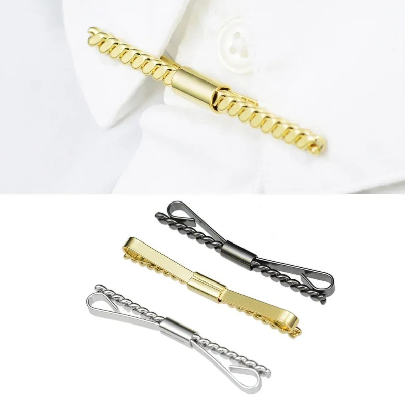British style metal mesh tie c - огляд і ціна Cufflinks Men Stainless Steel Luxury