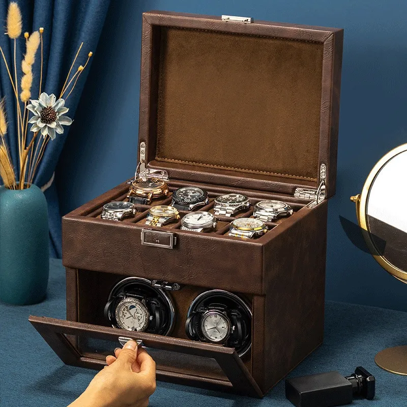 for New Watch Winder Box Mecha - огляд і ціна Watch Display Storage Box Carbon Fiber