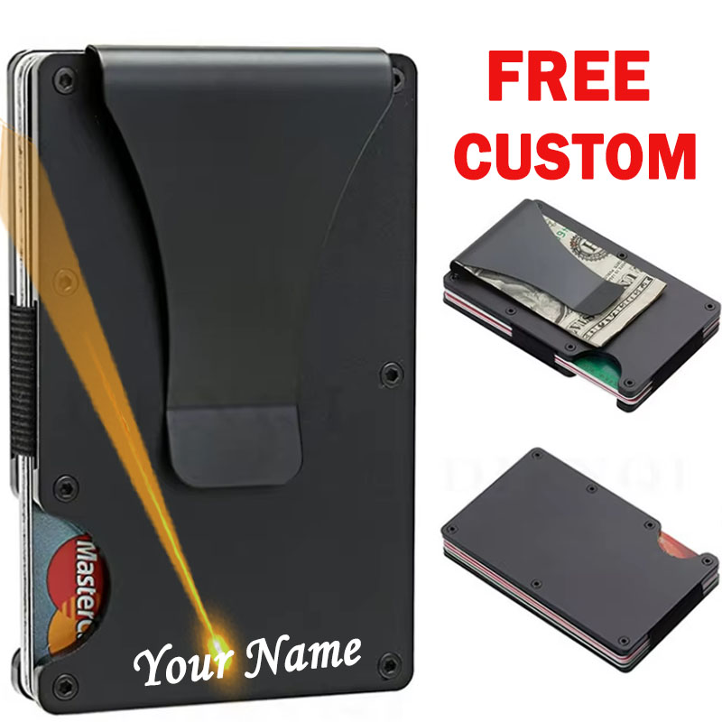 Custom Name Men Wallet Front P - огляд і ціна Money Clip Minimalist Rfid Blocking