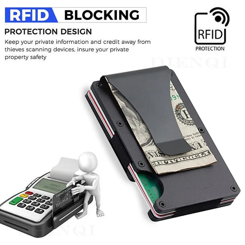 Custom Name Men Wallet Front P - огляд і ціна Money Clip Minimalist Rfid Blocking