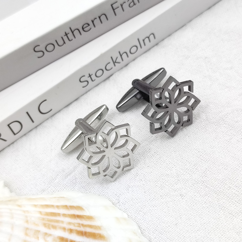 Luxury Cufflinks for Men Lotus - огляд і ціна Cufflinks Men Stainless Steel Luxury