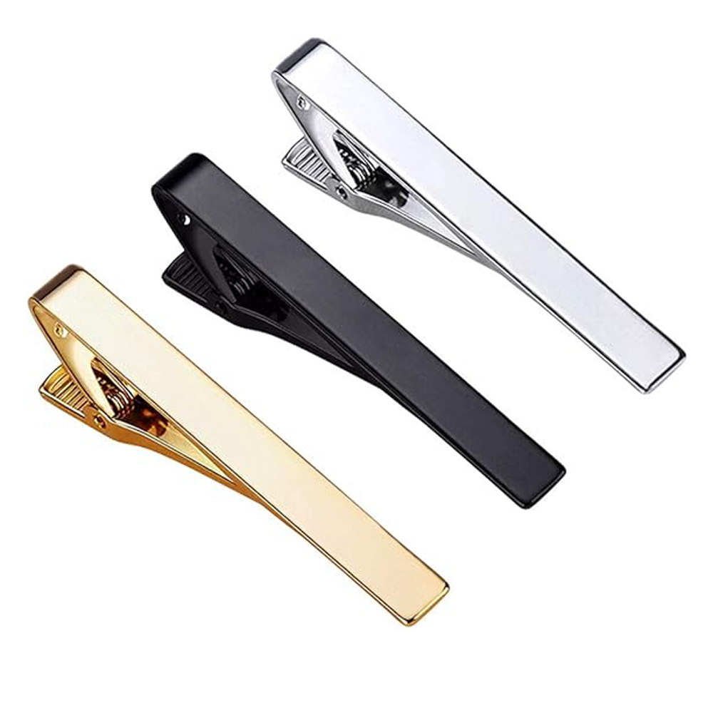 1 or 3 Pack Tie Clips for Men  - огляд і ціна Tie Clip Bar Set Stainless Steel