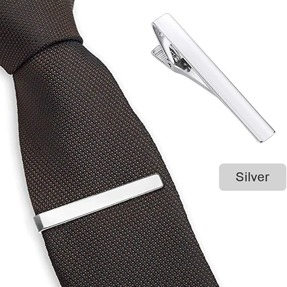 1 or 3 Pack Tie Clips for Men  - огляд і ціна Tie Clip Bar Set Stainless Steel