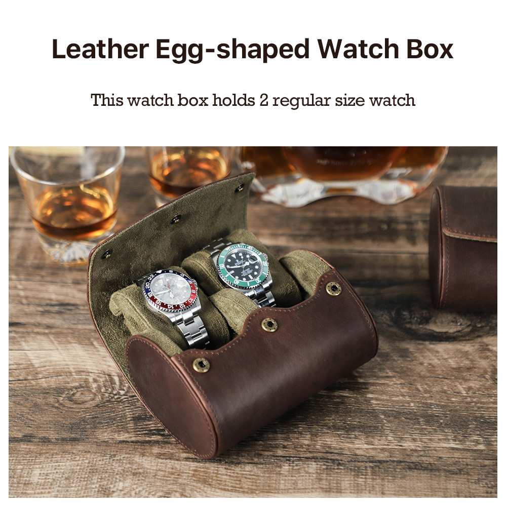 Vintage Genuine Leather Watch  - огляд і ціна Watch Travel Roll Case 3 Slots Leather