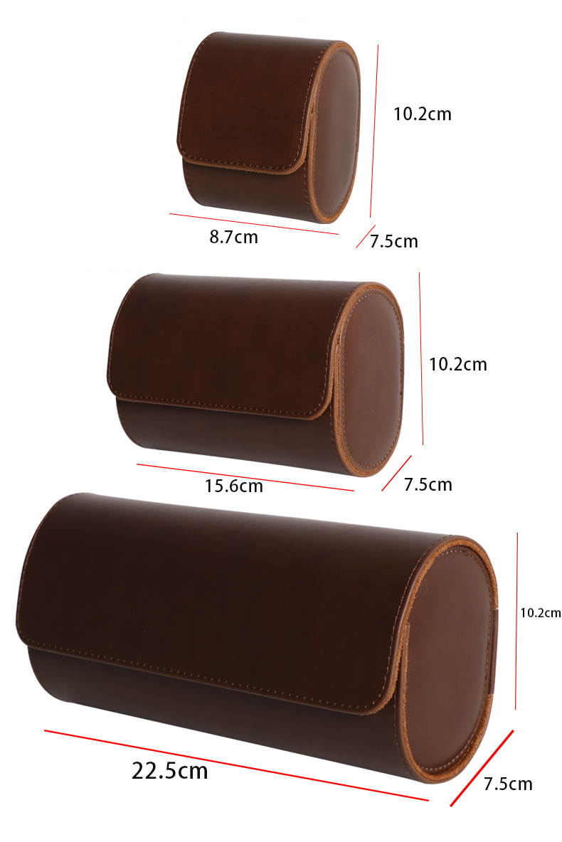 Watch Roll Travel Case 1 2 3 S - огляд і ціна Watch Travel Roll Case 3 Slots Leather