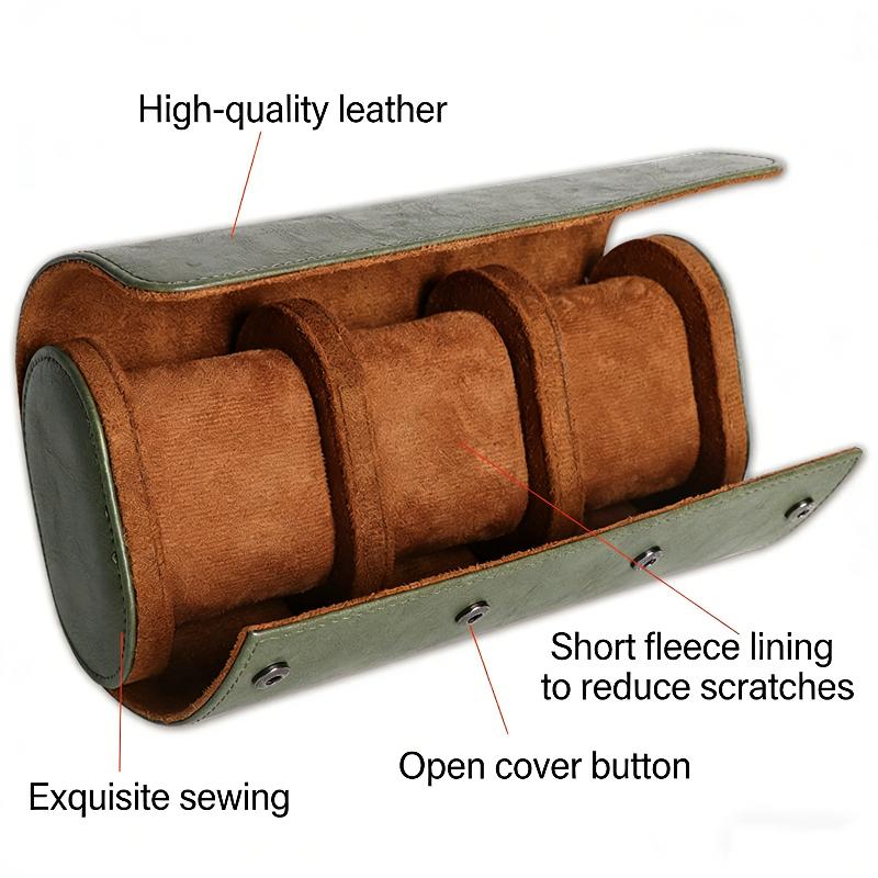Leather Watch Roll 1 2 3 Slots - огляд і ціна Watch Travel Roll Case 3 Slots Leather