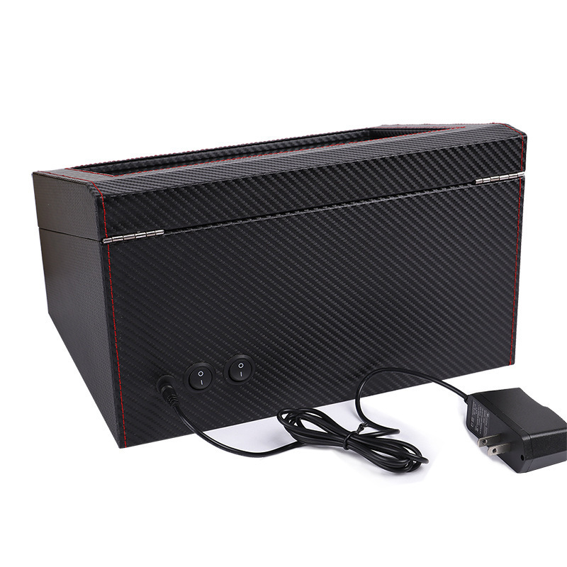 Leather Watch Winders 4 Slot M - огляд і ціна Watch Display Storage Box Carbon Fiber