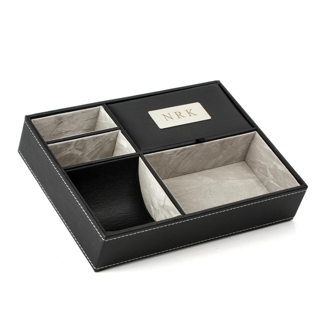 Personalized Faux Leather Vale - огляд і ціна Valet Tray Nightstand Organizer Leather