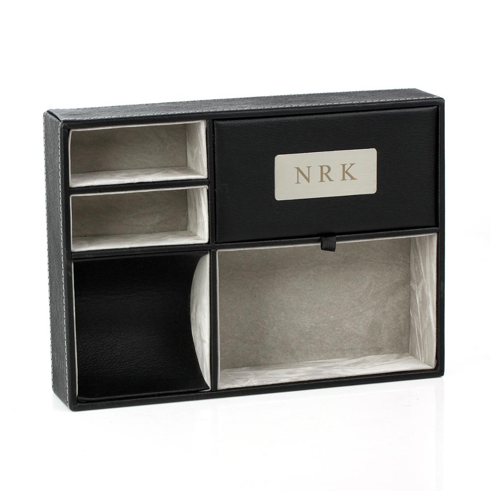 Personalized Faux Leather Vale - огляд і ціна Valet Tray Nightstand Organizer Leather