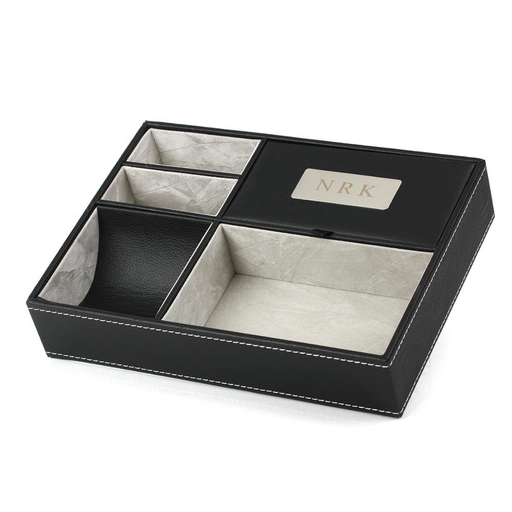 Personalized Faux Leather Vale - огляд і ціна Valet Tray Nightstand Organizer Leather