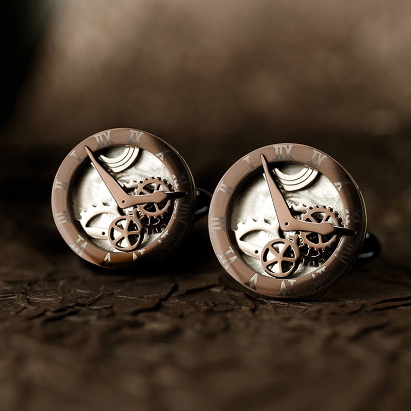 Clock Cufflinks Luxury British - огляд і ціна Cufflinks Men Stainless Steel Luxury
