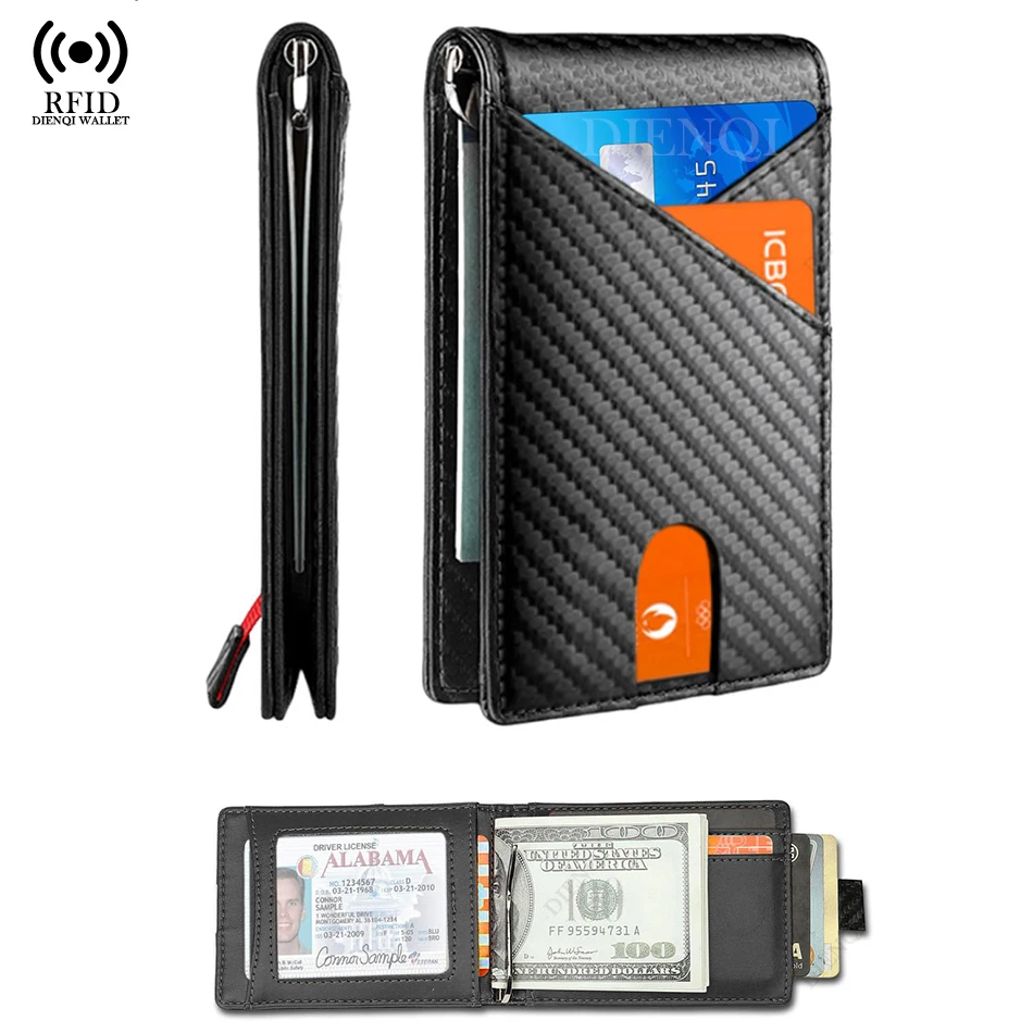 RFID Blocking Wallet Men Money - огляд і ціна Money Clip Minimalist Rfid Blocking