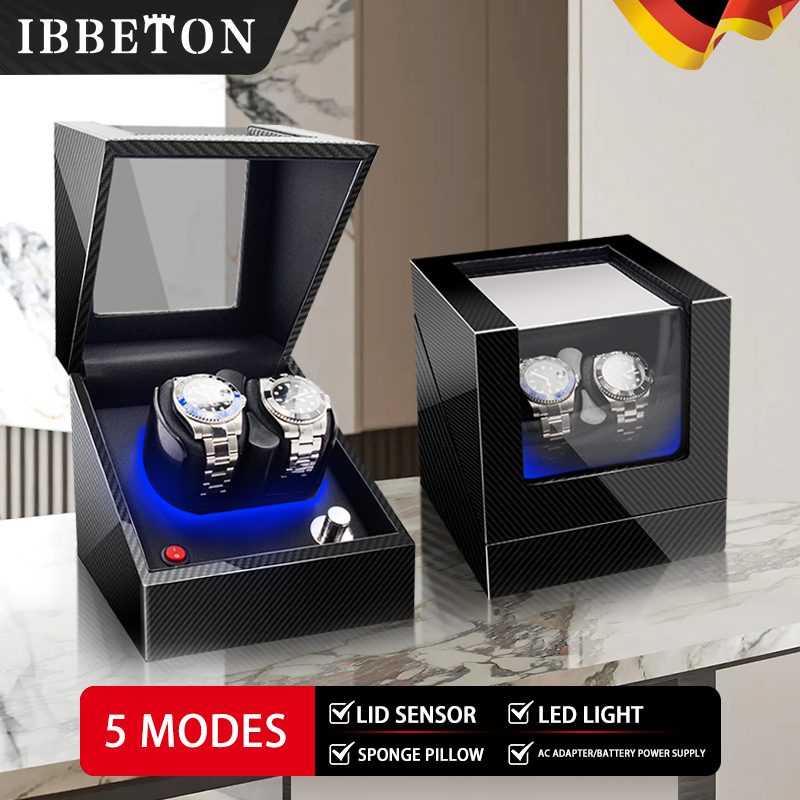 IBBETON Automatic Luxury Watch - огляд і ціна Watch Display Storage Box Carbon Fiber