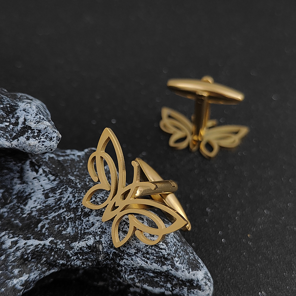 Hollow Butterfly Cufflinks Tie - огляд і ціна Cufflinks Men Stainless Steel Luxury