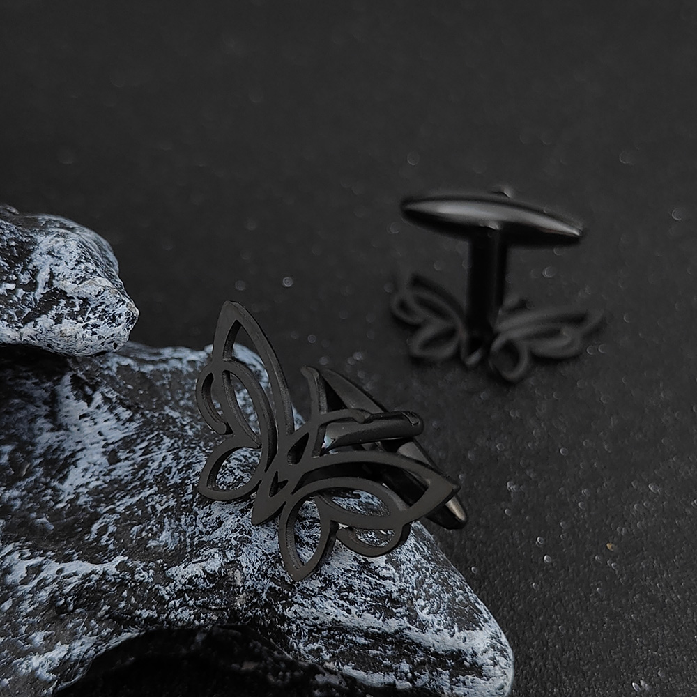 Hollow Butterfly Cufflinks Tie - огляд і ціна Cufflinks Men Stainless Steel Luxury