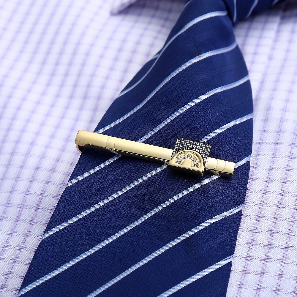 Gold Tone Cufflinks Tie Bar Se - огляд і ціна Tie Clip Bar Set Stainless Steel