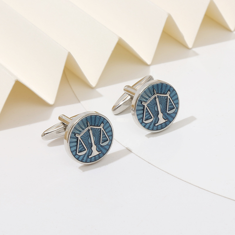 New Product Exquisite Round Bl - огляд і ціна Cufflinks Men Stainless Steel Luxury