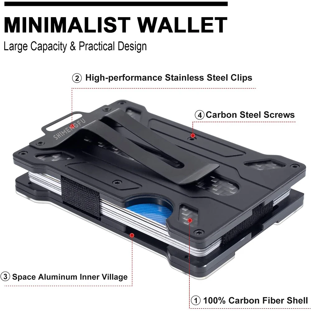 Men's Carbon Fiber Wallet RFID - огляд і ціна Money Clip Minimalist Rfid Blocking
